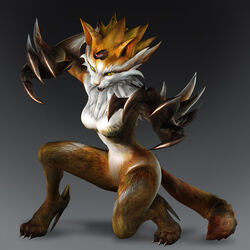  claws feline furry mynx non_human official_art solo toukiden yellow_eyes 