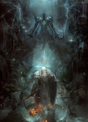  1boy crusader_(diablo_3) diablo diablo_(series) diablo_3 flail malthael shield sickle undead weapon 