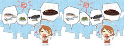  brown_hair closed_eyes female food game_cg hair_ornament katakura_shinji kira_kira shiino_kirari short_hair 