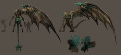  armor bell_gargoyle brown_body brown_scales brown_skin claws dark_souls digital_media_(artwork) digitigrade duo feathered_wings feathers fromsoftware full-length_portrait gargoyle grey_background hi_res membrane_(anatomy) membranous_wings model_sheet official_art open_mouth portrait reptile rock scales scalie sculpture simple_background solo_focus standing statue teeth unknown_artist wings 