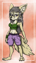  anthro bad_guy_cafe canid canine cathleen_velvetpaw female fennec_fox fox fur grey_hair hair mammal purple_eyes solo tan_body tan_fur true_fox ziegelzeig 