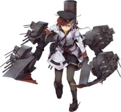  anchor belt black_gloves black_pantyhose black_skirt boots cannon coat female full_body gangut_(kancolle) gloves grey_hair hair_ornament hairclip hat kantai_collection long_hair looking_at_viewer machinery military_hat miniskirt official_art oktyabrskaya_revolyutsiya_(kancolle) orange_eyes pantyhose pleated_skirt rigging scar school_uniform serafuku skirt smile smokestack smoking_pipe solo transparent_background turret yadokari_(migihashi) 