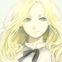  absurdres blonde_hair blue_eyes commentary_request ei_(13805181) female highres light_smile marnie_(omoide_no_marnie) omoide_no_marnie ribbon solo 