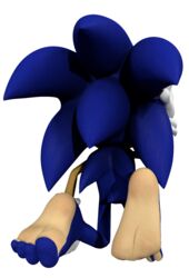  2016 3d_(artwork) 4_toes alpha_channel anthro barefoot biped blue_body blue_fur blue_skin clothing digital_media_(artwork) eulipotyphlan feet feetymcfoot foot_focus fur gloves handwear hedgehog hi_res male male_feet mammal plantigrade rear_view sega simple_background soles solo sonic_the_hedgehog sonic_the_hedgehog_(series) tail toes transparent_background 