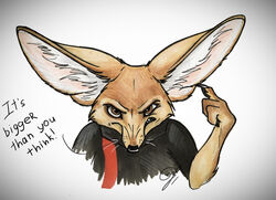  anthro black_nose brown_body brown_eyes brown_fur canid canine chickenzaur claws clothed clothing disney fennec_fox finnick_(zootopia) fox fur gesture hand_gesture long_ears male mammal pointing simple_background snarling solo text traditional_media_(artwork) true_fox whiskers white_background white_body white_fur zootopia 