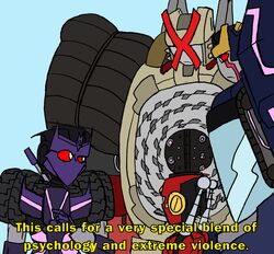  absurd_res brainlicking cybertronian decepticon dialogue digital_media_(artwork) english_text frown group hasbro helex_(transformers) hi_res humanoid humor kaon_(transformers) living_machine machine male mask not_furry red_eyes robot simple_background standing takara_tomy tarn_(transformers) tesarus_(transformers) text transformers 