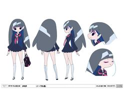  :&gt; bag black_eyes character_name female girl_b_(i_can_friday_by_day!) grey_hair i_can_friday_by_day! japan_animator_expo kneehighs multiple_views official_art pleated_skirt rabbit_head reference_sheet satchel school_uniform serafuku skirt socks take_(illustrator) turnaround white_legwear 