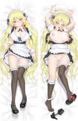  alice_(bishoujo_mangekyou) bishoujo_mangekyou breasts cleavage dakimakura happoubi_jin heels maid nipples omega_star open_shirt pantsu pussy thighhighs 