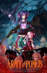  6+girls apex_legends black_gloves black_hair black_sweater blonde_hair blue_eyes blue_hair braid chibi clone elbow_gloves elira_pendora elira_pendora_(1st_costume) ember_(selen_tatsuki) evil_dead fairy_wings finana_ryugu gloves green_hair green_skirt hair_over_one_eye head_wings heterochromia lazulight long_hair luwudco medium_hair movie_poster multiple_girls multiple_persona nijisanji nijisanji_en obsydia_(nijisanji) pants parody petra_gurin pink_eyes pink_hair plant pointy_ears pomu_rainpuff pomu_rainpuff_(1st_costume) purple_eyes purple_hair purple_pants rosemi_lovelock selen_tatsuki selen_tatsuki_(1st_costume) short_sidetail skirt sweater sweatpants triple_take twin_braids vines virtual_youtuber wings 