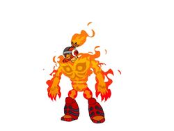  animated animated fire humanoid_robot janimator0 mighty_no._9 no_humans pyrogen_(mighty_no._9) red_theme robot simple_background white_background 