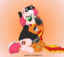  age3rcm animated cuddling duo equid equine fan_character female feral friendship_is_magic hasbro hooves horse male mammal my_little_pony pony short_playtime simple_background 