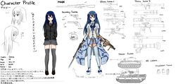  assault_rifle at4 beretta_92 blue_hair blunt_bangs bow brown_eyes brown_hair camouflage cape caterpillar_tracks character_profile colt_anaconda commentary_request dress explosive female fgm-148_javelin fim-92_stinger gm94 grenade grenade_launcher gun h&amp;k_g36k h&amp;k_gmg h&amp;k_hk69 hairbow handgun highres leopard_1 long_hair long_sleeves m202_flash m79 magazine_(weapon) magical_girl military military_vehicle milkor_mgl mk19_grenade_launcher motor_vehicle multishot_rocket_launcher original pleated_skirt red_eyes reference_sheet rifle rocket_launcher rozenberg rpg_(weapon) skirt smaw tank thighhighs tiger_i totenkopf translated trigger_discipline uniform vertical_foregrip very_long_hair weapon white_background zettai_ryouiki 