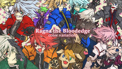  6+boys alternate_color alternate_hair_color blazblue canine commentary_request english_text iyo_(ichi_yo) male_focus multiple_boys multiple_persona ragna_the_bloodedge 