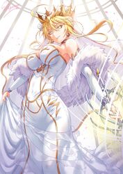  arturia_pendragon blonde_hair green_eyes lancer wedding_dress 