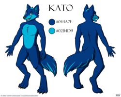  5:4 anthro canid canine canis kato male mammal model_sheet nude nyomi simple_background white_background wolf 