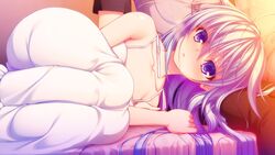  16:9 applique_(company) asami_asami azurite blue_eyes blue_hair collarbone female female game_cg long_hair re:birth_colony 