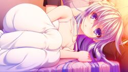  16:9 applique_(company) asami_asami azurite blue_eyes blue_hair collarbone female female game_cg long_hair re:birth_colony 