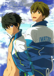  cover fanbook high_speed! maruki_nobuaki multiple_boys nanase_haruka_(free!) official_art tachibana_makoto 