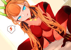  andou_inari andou_inari_official animal_ears blue_eyes choumi_wuti_(xueye_fanmang_zhong) commentary_request female fox_ears joints long_hair looking_at_viewer nijisanji nude orange_hair robot robot_joints solo virtual_youtuber virtuareal 