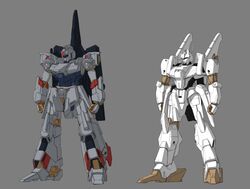  assault_visor clenched_hands commentary_request company_connection creator_connection english_commentary grey_background gundam gundam_unicorn hiwa_industry juusenki_l-gaim l-gaim l-gaim_mk_ii mecha mecha_focus mixed-language_commentary no_humans rezel robot science_fiction standing sunrise_(company) zeta_gundam zeta_gundam_(mobile_suit) 