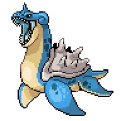  1:1 alpha_channel ambiguous_gender blue_body bubble digital_media_(artwork) feral generation_1_pokemon grey_shell imperatorcaesar lapras low_res nintendo open_mouth pixel_(artwork) pokemon pokemon_(species) shell simple_background solo tailbutt transparent_background yellow_body 