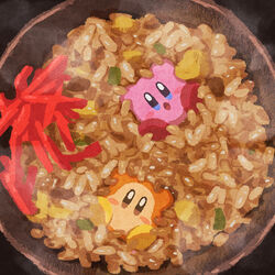  1:1 2024 :o alien ambiguous_gender ara_love_kirby baking bean big_head black_eyes blue_eyes blush brown_eyes claws colored comically_large_object detailed detailed_food digital_media_(artwork) duo earless eye_contact feet food glistening inside kirby kirby_(series) looking_at_another looking_at_viewer mammal micro mouth_closed mouthless nintendo noseless not_furry nude open_mouth orange_body orange_skin pink_body pink_claws pink_skin pixiv raised_hand red_feet rosy_cheeks round_body round_eyes round_head salad signature small_body sphere_creature twitter waddle_dee waddling_head yellow_feet 