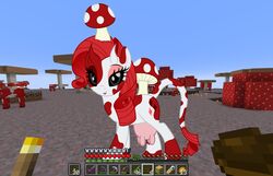  absurd_res badumsquish black_eyes bovid bovine cutie_mark elemental_creature female feral first_person_view friendship_is_magic fungi_fauna fungus hair hasbro hi_res horn looking_at_viewer mammal microsoft minecraft minecraft_background mojang mooshroom mushroom my_little_pony raricow_(mlp) rarity_(mlp) red_hair teats udders xbox_game_studios 