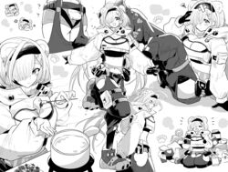  :d ? animal_ears arknights ass aurora_(arknights) bandaid bandaid_on_head bear_ears bear_girl bear_tail belt_pouch breasts candy cherry_tomato cleavage cleavage_cutout closed_eyes clothing_cutout cooking_pot crop_top crossed_bandaids female fondue_au_fromage food fork full_body gloves hair_over_one_eye hairband holding holding_food holding_fork inset iwashi_80 jacket lollipop long_sleeves midriff multiple_views navel notice_lines paw_print paw_shoes pocky pouch shorts single_tear sitting smile standing standing_on_one_leg swirl swirl_lollipop tail thigh_pouch tomato upper_body wariza zipper 