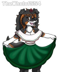  anthro canid canine canis collie domestic_dog female herding_dog independence_day_(mexico) layla_(thewholof554) mammal mexican pastoral_dog rough_collie sheepdog solo thewholof554 