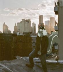  clothing draw_over inky jacket male mammal mephitid new_york_city new_york_yankees rooftop skunk solo standing timberland topwear waltzingwbears_(artist) 