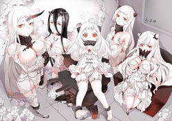  group kabaneneko kantai_collection midway_hime northern_ocean_hime wo-class_aircraft_carrier 