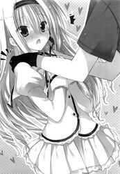  blush kazehaya_kamito monochrome rinslet_laurenfrost seirei_tsukai_no_blade_dance 