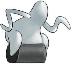  ambiguous_gender beast_(pikmin) digital_media_(artwork) eyeless faceless featureless_crotch hand_on_hip nintendo not_furry nude pikmin sitting solo unknown_artist water_wraith 