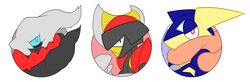  2016 ambiguous_gender bisharp darkrai generation_4_pokemon generation_5_pokemon generation_6_pokemon greninja group hi_res kageyama legendary_pokemon nintendo pokemon pokemon_(species) simple_background white_background 