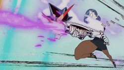  animated animated blazer blue_hair business_suit closed_mouth female firing folded_ponytail formal full_body glasses gloves gun hat holding jacket jewelry judgement_gun_morphing military_hat miniskirt non-web_source over_justice secretary_(uchuu_patrol_luluco) sexually_suggestive shell_casing shotgun skirt suit uchuu_patrol_luluco weapon 