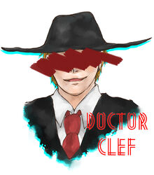  1boy alto_clef blonde_hair censored character_name commentary_request hat highres identity_censor male_focus necktie open_mouth scp_foundation seneo simple_background smile solo white_background 