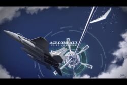  ace_combat ace_combat_7 aircraft airplane arsenal_bird bandai_namco building cloud copyright_name day drone f-15_eagle fighter_jet highres jet letterboxed logo military military_vehicle no_humans ocean outdoors shiro_yukimichi sin_lines space_elevator trigger_(ace_combat) uav vehicle_focus water 