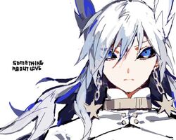  1boy bad_id bad_pixiv_id blue_eyes boots gloves hair_between_eyes hair_ornament hairclip jacket long_hair looking_at_viewer male_focus personification pokemon reshiram simple_background solo standing white_hair yara_kami_meiosei 