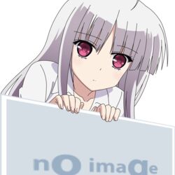  absolute_duo commentary_request female long_hair looking_at_viewer mugen_ouka no_image pixiv red_eyes silver_hair solo upper_body vector_trace white_background yurie_sigtuna 