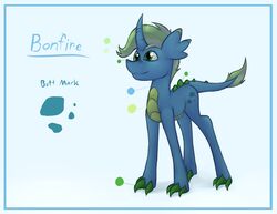  2016 bonfire_(buttocher) dracony dragon dragon_pony english_text equid equine fan_character feral hasbro hi_res horn horse hybrid male mammal marsminer model_sheet my_little_pony mythological_creature mythological_equine mythological_scalie mythology pony quadruped reptile scalie simple_background solo tail text unicorn unigan white_background 