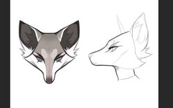  2022 ambiguous_gender anthro blue_eyes brown_nose canid canine digital_media_(artwork) eyebrows eyelashes fox fur headshot_portrait mammal portrait solo unknowhiter 