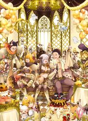  6+boys 6+girls :d abs ahat_(ragnarok_online) alcohol animal_ears anniversary arch_bishop_(ragnarok_online) armor assassin_(ragnarok_online) bayeri_(ragnarok_online) bell black_gloves black_hair blonde_hair blue_eyes boobplate boots bow breastplate breasts brown_bow brown_cape brown_coat brown_hair brown_pants brown_scarf brown_shirt brown_skirt cage cake cape champagne chandelier cheesecake cheshire_(ragnarok_online) cleavage closed_eyes closed_mouth clown_(ragnarok_online) coat collared_shirt commentary_request couch crescent_moon cropped_jacket cross cross_necklace crown crystal despair_god_morroc dieter_(ragnarok_online) dolomedes dress drops_(ragnarok_online) feeding feet_out_of_frame feline fingerless_gloves flask food fox_ears frilled_dress frills full_body fur-trimmed_jacket fur_trim genetic_(ragnarok_online) ghost gloves grey_hair grin hair_bell hair_between_eyes hair_ornament hairbow high_priest_(ragnarok_online) highres holding holding_instrument holding_violin instrument jacket jewelry jingle_bell juliet_sleeves large_breasts living_clothes loli_ruri long_hair long_sleeves looking_at_another looking_to_the_side lord_knight_(ragnarok_online) love_morocc marionette marionette_(ragnarok_online) medium_hair midriff mineral_(ragnarok_online) miniskirt moon multiple_boys multiple_girls navel necklace official_alternate_costume open_clothes open_jacket open_mouth orange_scarf pants party pauldrons pie pince-nez poison_spore protected_link puffy_sleeves puppet ragnarok_online red_bow rogue_(ragnarok_online) round-bottom_flask scarf shirt short_hair shoulder_armor silk sitting skirt sleeveless sleeveless_dress slime_(creature) smile spider_web spore_(ragnarok_online) standing stuffed_animal stuffed_toy sunglasses teddy_bear teddy_bear_(ragnarok_online) teeth tongue vambraces vanilmirth_(ragnarok_online) violin wanderer_(ragnarok_online) whisper_(ragnarok_online) white_dress white_hair white_jacket white_pants white_shirt window wine wizard_(ragnarok_online) yellow_theme 