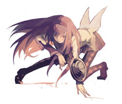  action akemi_homura akemi_homura_(magical_girl) argyle_clothes argyle_legwear black_hair buckler clea_(geee13) commentary_request drawing_gun expressionless female fingers_on_ground gun hairband high_heels holding holding_gun holding_weapon jitome long_hair looking_at_viewer mahou_shoujo_madoka_magica mahou_shoujo_madoka_magica_(anime) miniskirt muted_color outstretched_leg pantyhose pinky_out shield simple_background skirt sliding solo tailcoat weapon white_background 