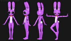  3d_(artwork) animatronic anthro bonnie_(fnaf) bow_(feature) bow_tie digital_media_(artwork) female five_nights_at_freddy&#039;s hi_res lagomorph leporid machine mammal mtf_crossgender rabbit robot rule_63 scottgames simple_background solo the_weaver thirteeenth weaver_bonnie 