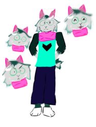  3:4 anthro bovid bow_ribbon caprine deltarune goat male mammal ralsei redesign redesigned sillylar solo standing tall undertale_(series) 