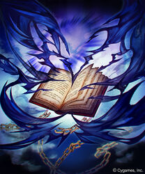  book book_focus chains commentary_request company_name cygames dark madogawa magic no_humans official_art open_book photoshop_(medium) shadowverse turning_page underwater 