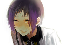  bad_id bad_pixiv_id black_hair closed_eyes female ioko multicolored_hair pretty_rhythm pretty_rhythm_rainbow_live pretty_series purple_hair short_hair solo suzuno_ito tears two-tone_hair 