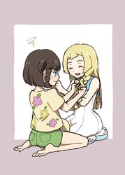  2girls female_protagonist_(pokemon_sm) lillie_(pokemon) mizuki_(pokemon_sm) multiple_girls pokemon pokemon_(game) pokemon_sm tagme 