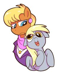  2023 alpha_channel bangs blonde_mane blue_eyes closed_frown clothed clothed_female clothed_feral clothing colored cookieboy011 derp_eyes derpy_hooves digital_drawing_(artwork) digital_media_(artwork) duo ear_piercing earth_pony english_description equid equine eyelashes feathered_wings feathers female feral folded_wings friendship_is_magic frown frowning_at_another fur grey_body grey_fur hasbro hooves horse jewelry light lighting mammal mane mouth_closed ms._harshwhinny_(mlp) my_little_pony mythological_creature mythological_equine mythology necklace open_mouth open_smile pegasus piercing pink_scarf pink_tongue pony purple_clothing purple_suit scarf shaded shirt simple_background smile smiling_at_another suit tongue topwear transparent_background unguligrade white_clothing white_shirt white_topwear wings 