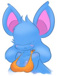  alpha_channel anthro anthrofied bangs bangs_(elpatrixf) bat blush breasts clothed clothing elpatrixf fan_character female generation_1_pokemon hair hair_over_eyes mammal nintendo pokemon pokemon_(species) pokemorph simple_background solo transparent_background winged_arms wings zubat 